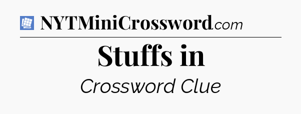 Stuffs in Puzzle Page Crossword Clue