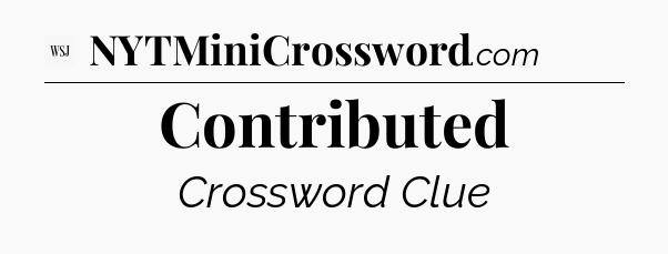 Contributed - WSJ Crossword