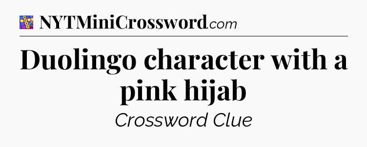 Duolingo character with a pink hijab Codycross
