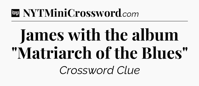 James with the album 