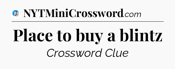 Place to buy a blintz Crossword Clue