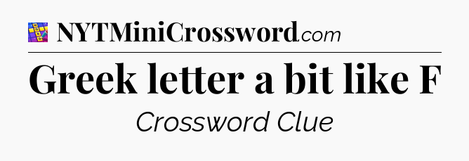 Greek letter a bit like F Codycross