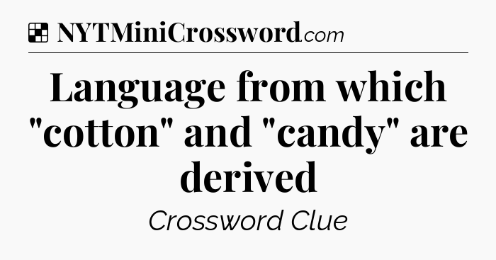 Solution: Language from which 