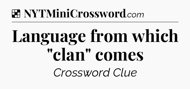 Solution: Language from which 
