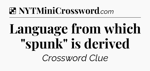 Solution: Language from which 