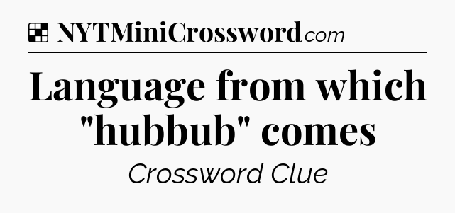 Solution: Language from which 