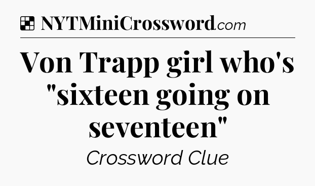 Solution: Von Trapp girl who's 