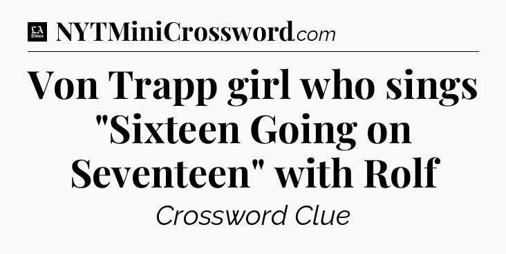 Von Trapp girl who sings 