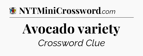 Avocado variety Crossword Clue