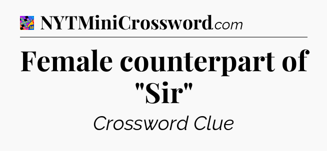 Female counterpart of 