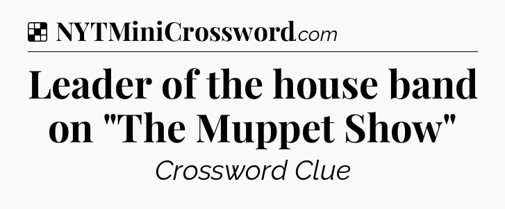 Solution: Leader of the house band on 