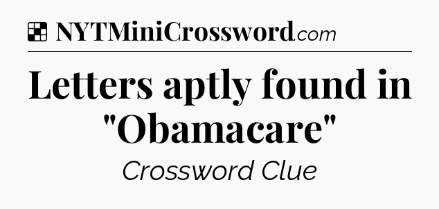 Solution: Letters aptly found in 