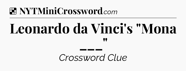 Solution: Leonardo da Vinci's 
