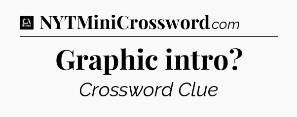 Graphic intro - LA Times Crossword