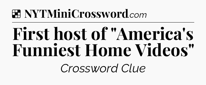 Solution: First host of 