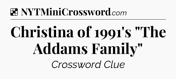 Solution: Christina of 1991's 