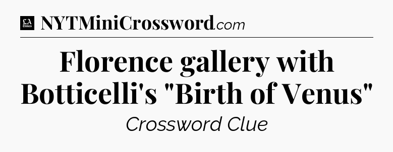 Florence gallery with Botticelli's 