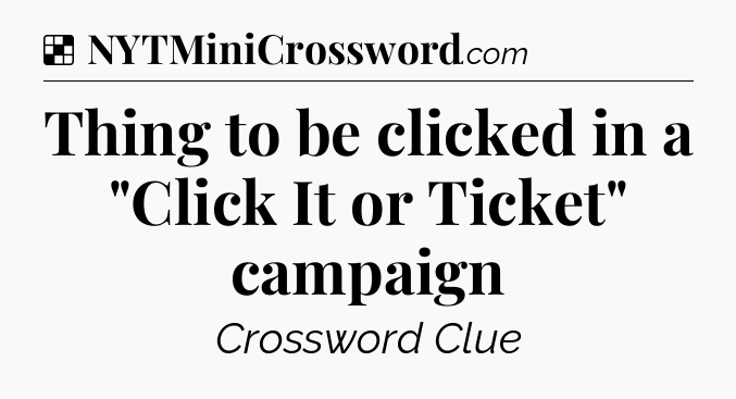 Solution: Thing to be clicked in a 