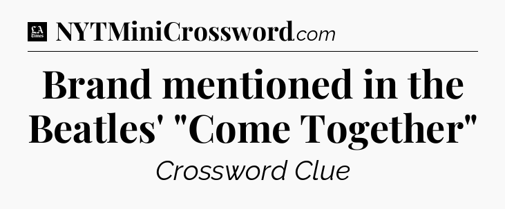 Brand mentioned in the Beatles' 