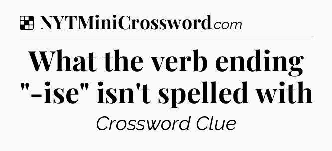 Solution: What the verb ending 
