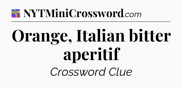 Orange, Italian bitter aperitif Codycross