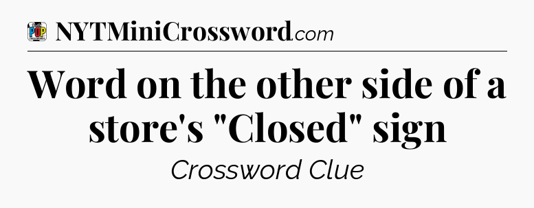 Word on the other side of a store's 