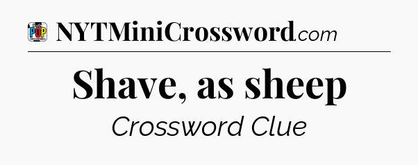 Shave, as sheep Crossword Clue