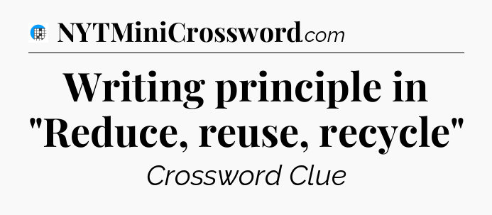 Writing principle in 