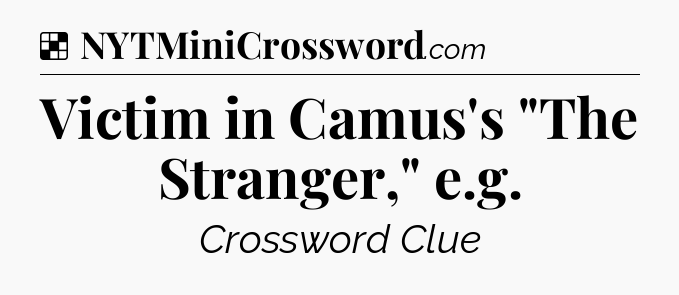 Solution: Victim in Camus's 