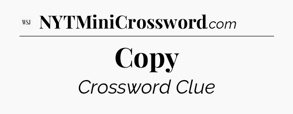 Copy - WSJ Crossword