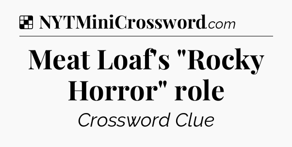 Solution: Meat Loaf's 