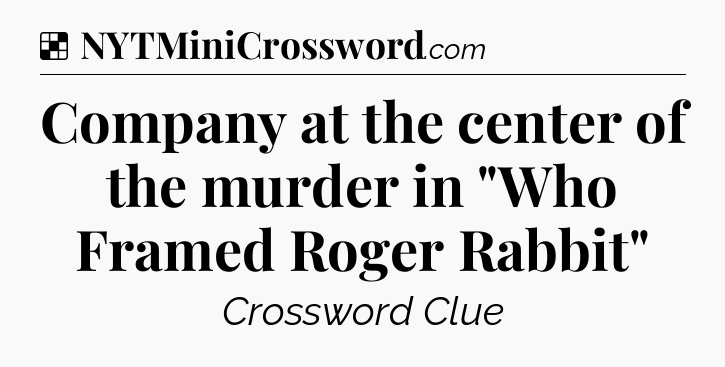 Solution: Company at the center of the murder in 