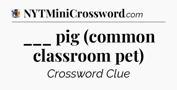 ___ pig (common classroom pet) Crossword Clue