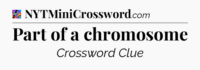 Part of a chromosome Crossword Clue