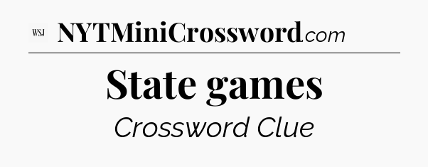 State games - WSJ Crossword