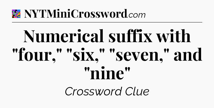 Numerical suffix with 