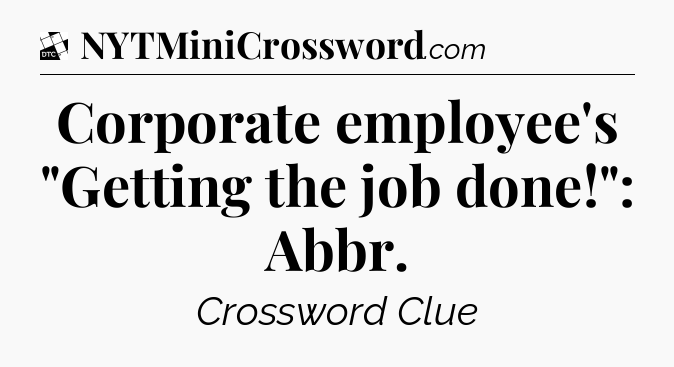 Corporate employee's 