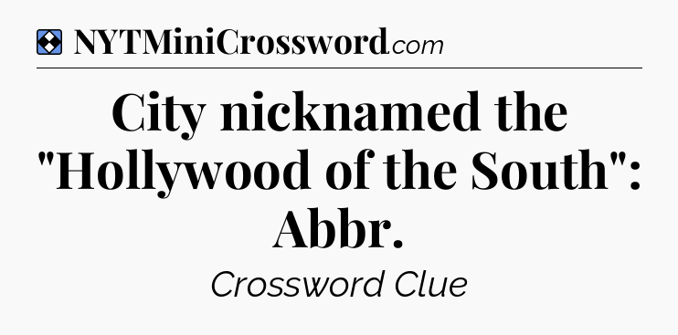 Solution: City nicknamed the 