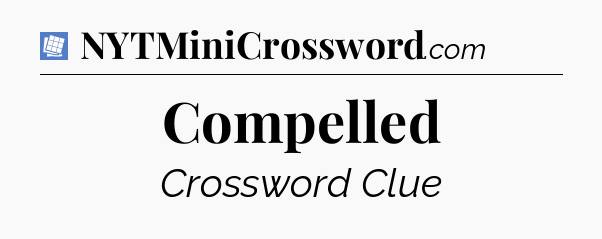 Compelled Puzzle Page Crossword Clue