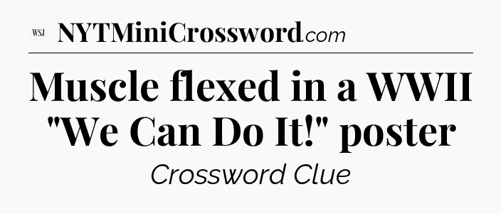 Muscle flexed in a WWII 