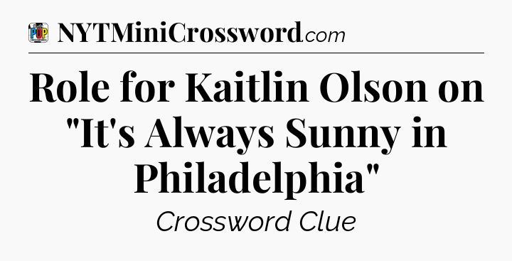 Role for Kaitlin Olson on 