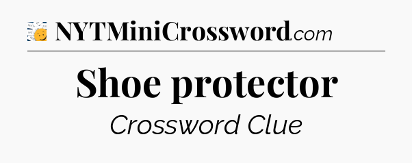 Shoe protector - 7 Little Words