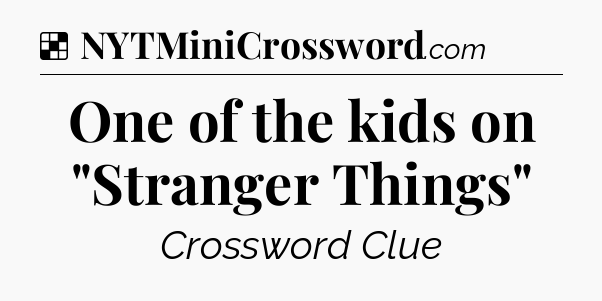 Solution: One of the kids on 