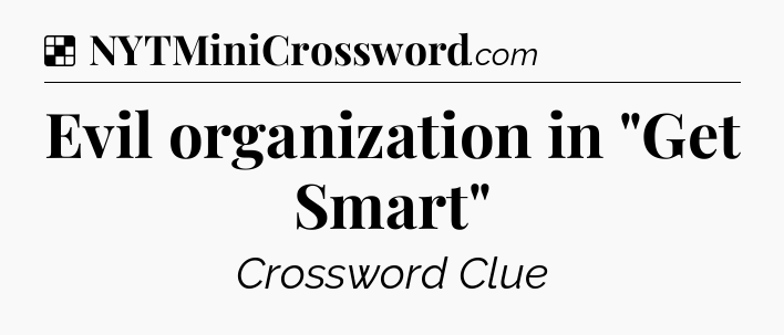 Solution: Evil organization in 