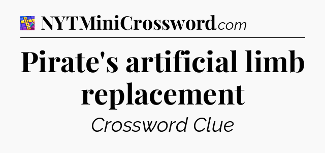 Pirate's artificial limb replacement Codycross