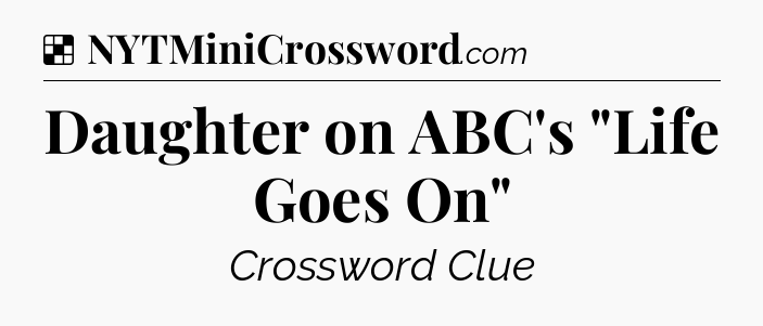 Solution: Daughter on ABC's 