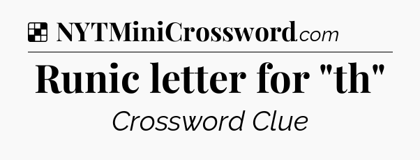 Solution: Runic letter for 