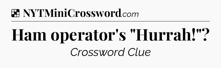 Solution: Ham operator's 