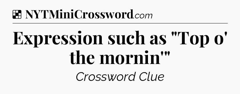 Solution: Expression such as 