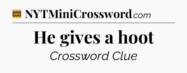 He gives a hoot - Eugene Sheffer Crossword